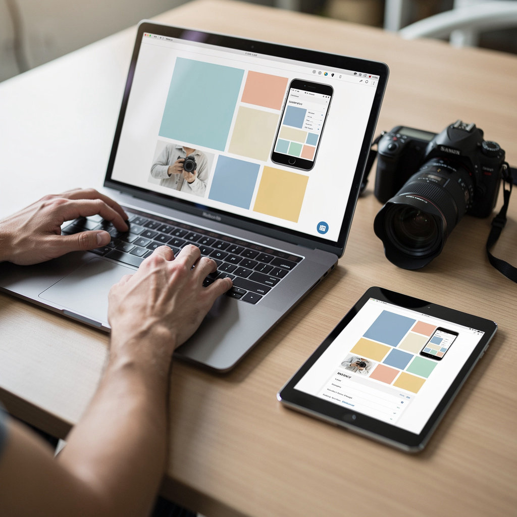 MoryTakesPhotos website creation process for local businesses, showing design and development collaboration